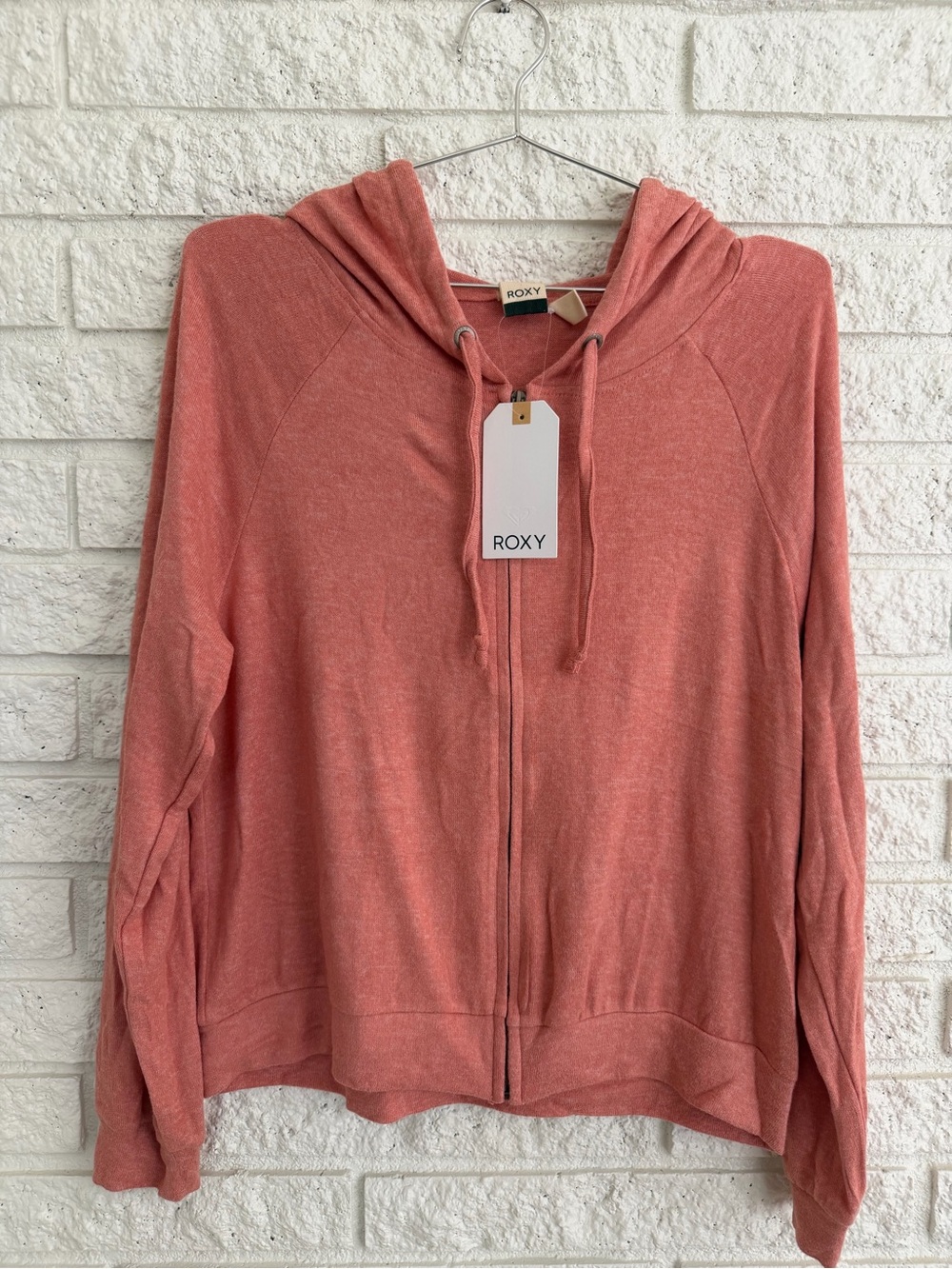 Roxy Coral Like a Dream Zip-Up Hoodie Cardigan